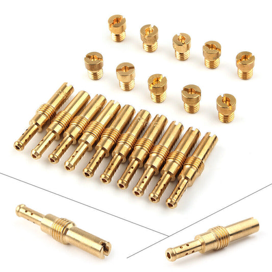 Motor 20pcs Carburetor Main Jet & Slow / Pilot Jet Kit Set Fit PWK CVK Gold New Q