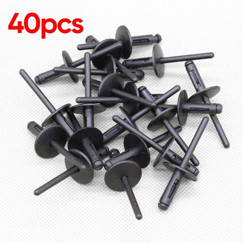 40 Pcs Car Rivets Fits Bumper Door Sill Fender Liner Wheel Well Rocker For v