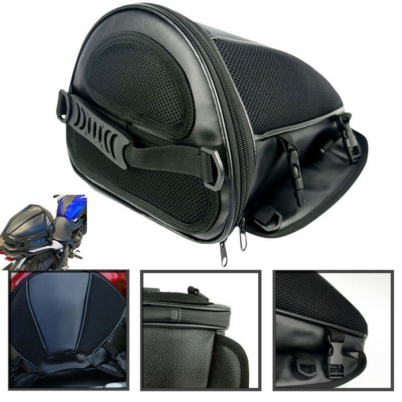 1P Waterproof Motorcycle Bike Rear Trunk Rear Back for Seat Carry Tail Bag Saddlebag