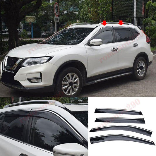 for Nissan Rogue 2014-2020 Smoke Window Wind Visors Rain Guard Vent Deflectors