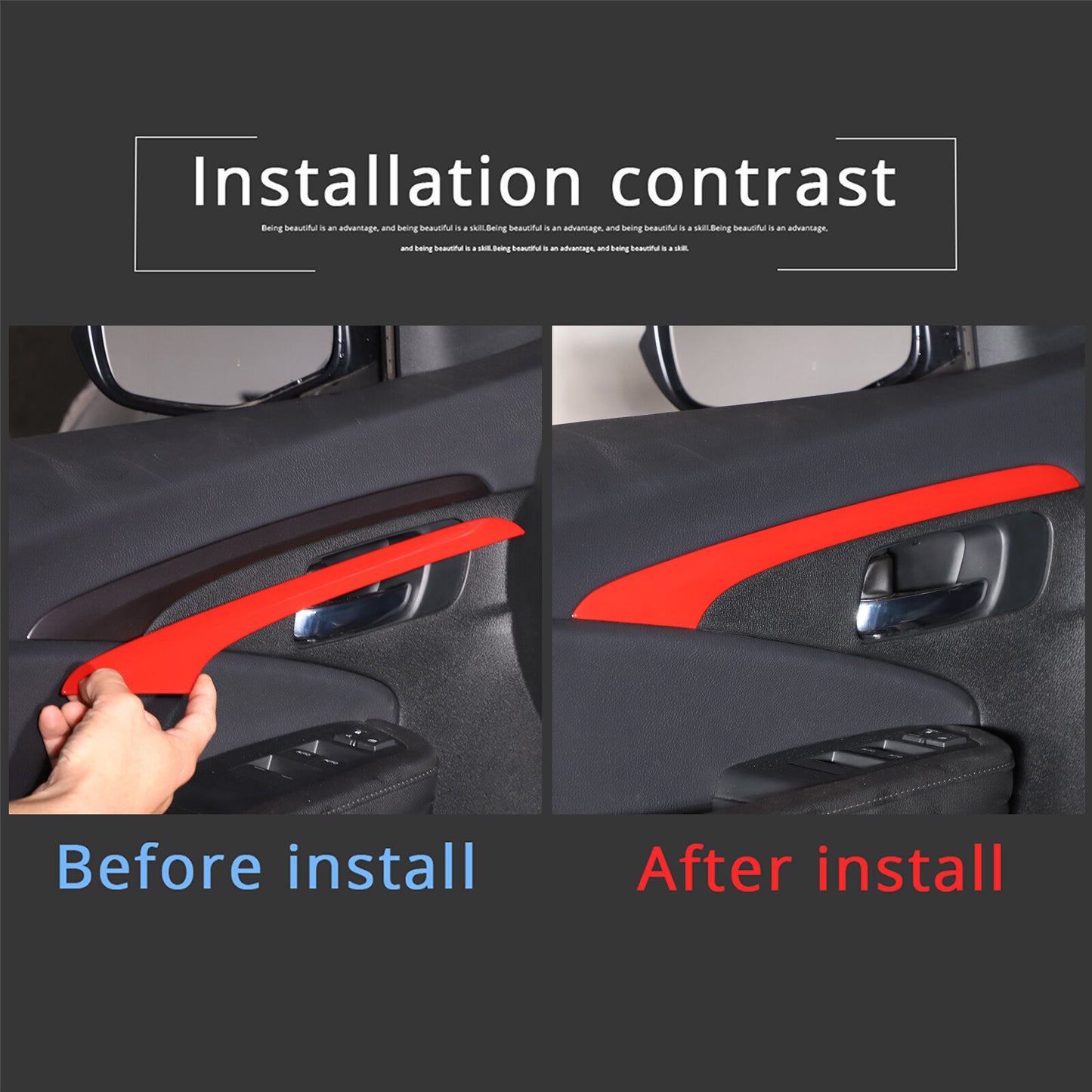 Smooth black pair of rear taillight protective covers decoration suitable for Hum mer H 2 2003-2007 SUV- v