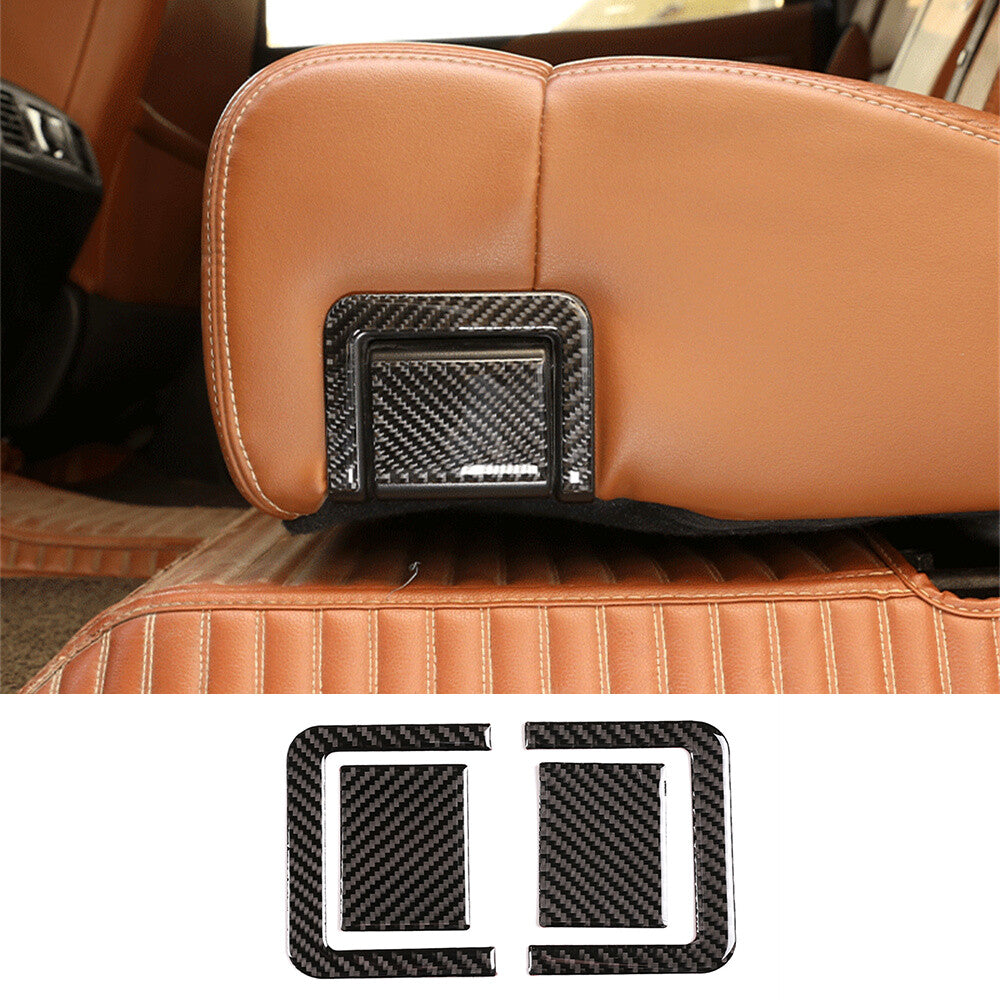 4¡ÁSoft Carbon Fiber Rear for Seat Adjustment Panel Cover for T@yota Tundr@ 2014-2021