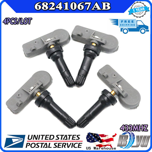 56029398AB is a new TPMS tire sensor (433MHz) for Chrysler for Jeep Door 4X. (68241067AB)