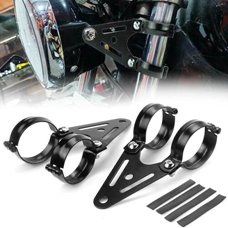 For 52-57mm Front Fork Tubes Motorcycle LED Headlight Front Fork Holder Bracket