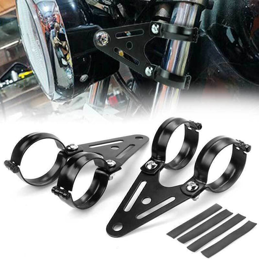 For 52-57mm Front Fork Tubes Motorcycle LED Headlight Front Fork Holder Bracket