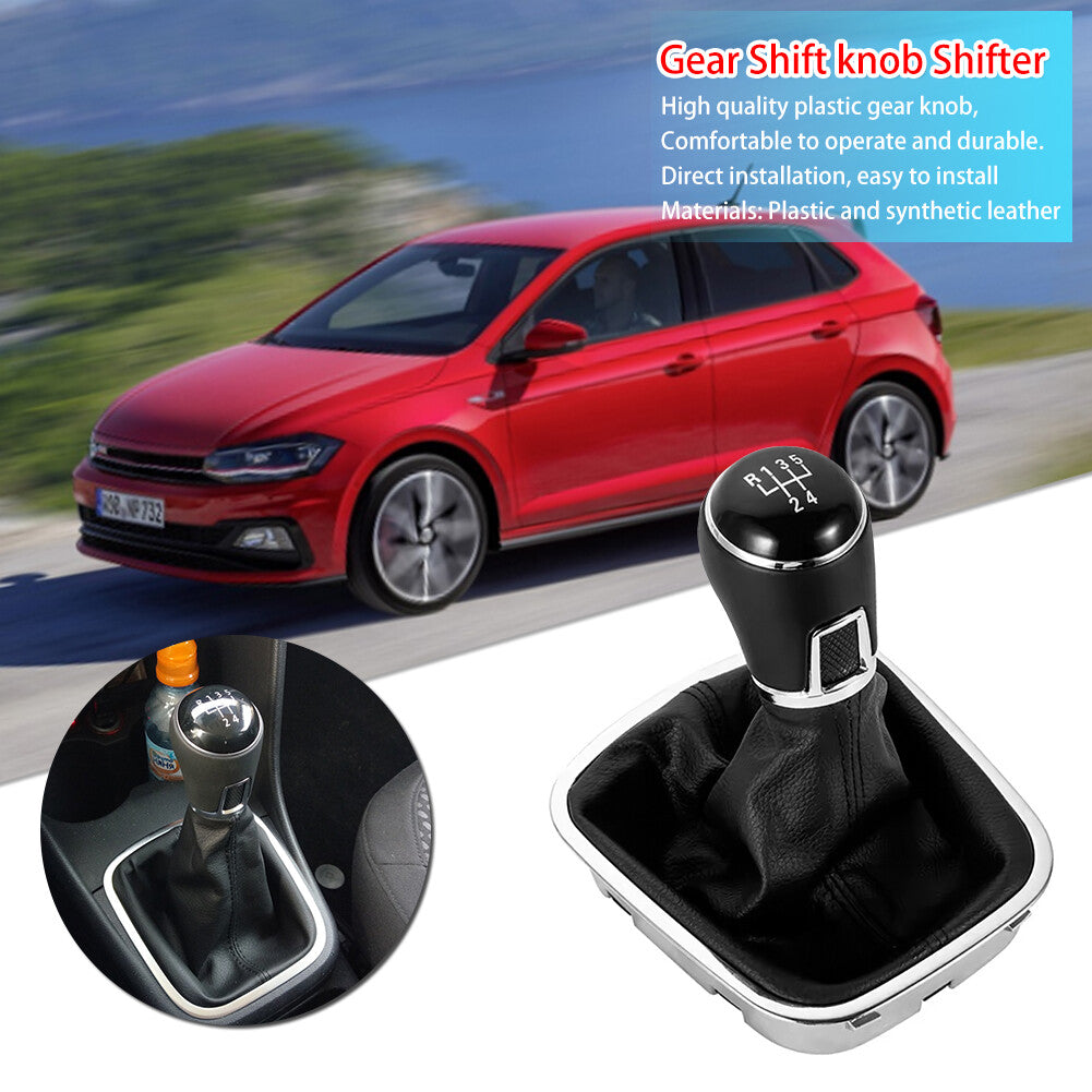 5 Speed Frame Gear Shift Knob Lever Shifter Gaiter Boot for VW Polo 2010-2019 Q