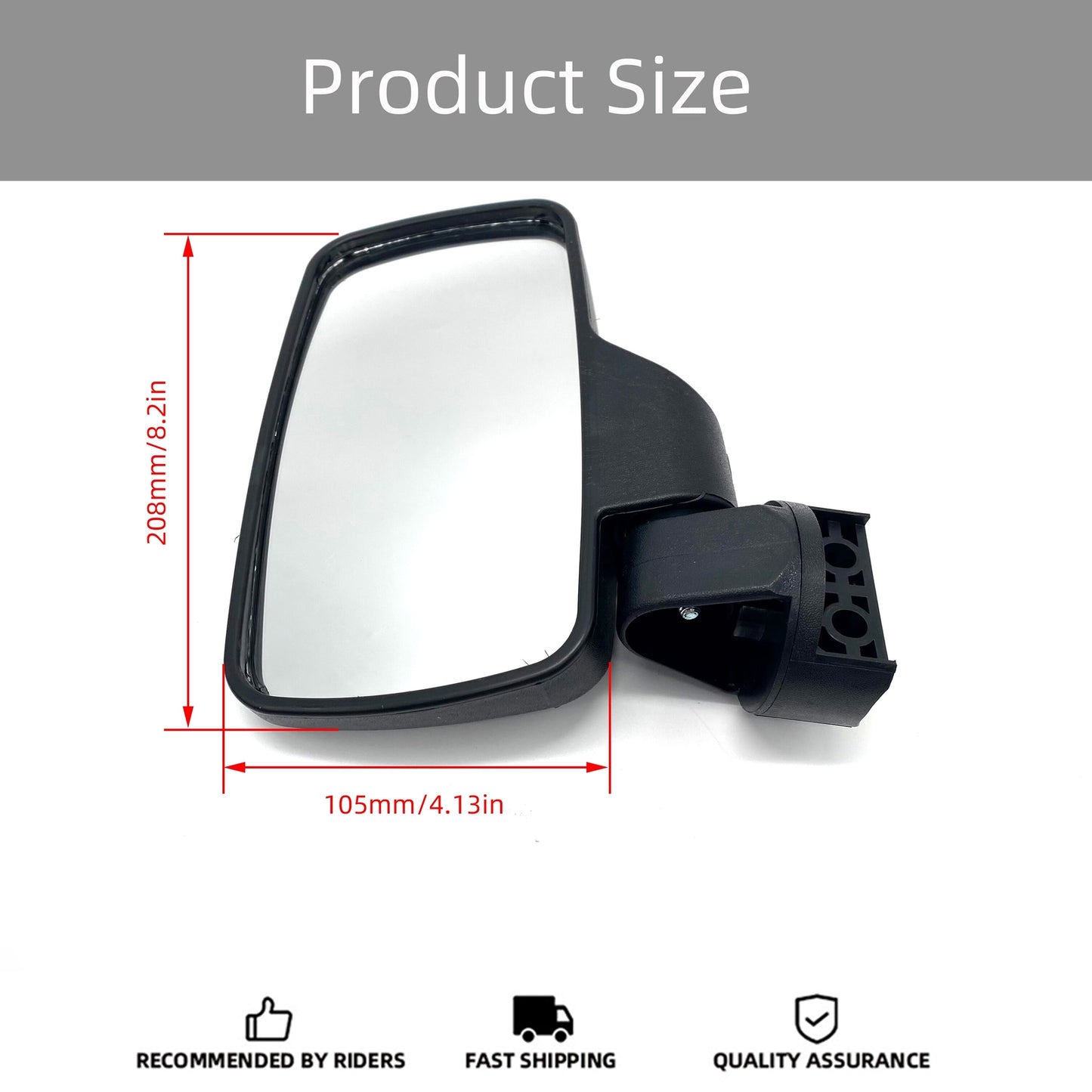 for Polaris Ranger 570 900 1000 XP Rear Side View Mirror Set Lock  Ride Cab