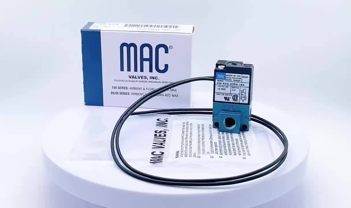 Solenoid Valve MAC 35A-AAA-DDBA-1BA ECU application 3 Port 5.4W 12V 1/8''NPT PWM
