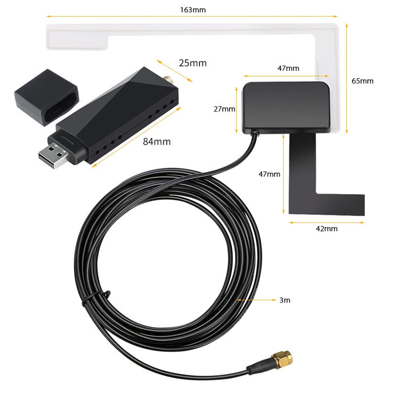 DAB+Antenna With USB Adapter Kit Car Android Radio GPS Stereo Receiver Player