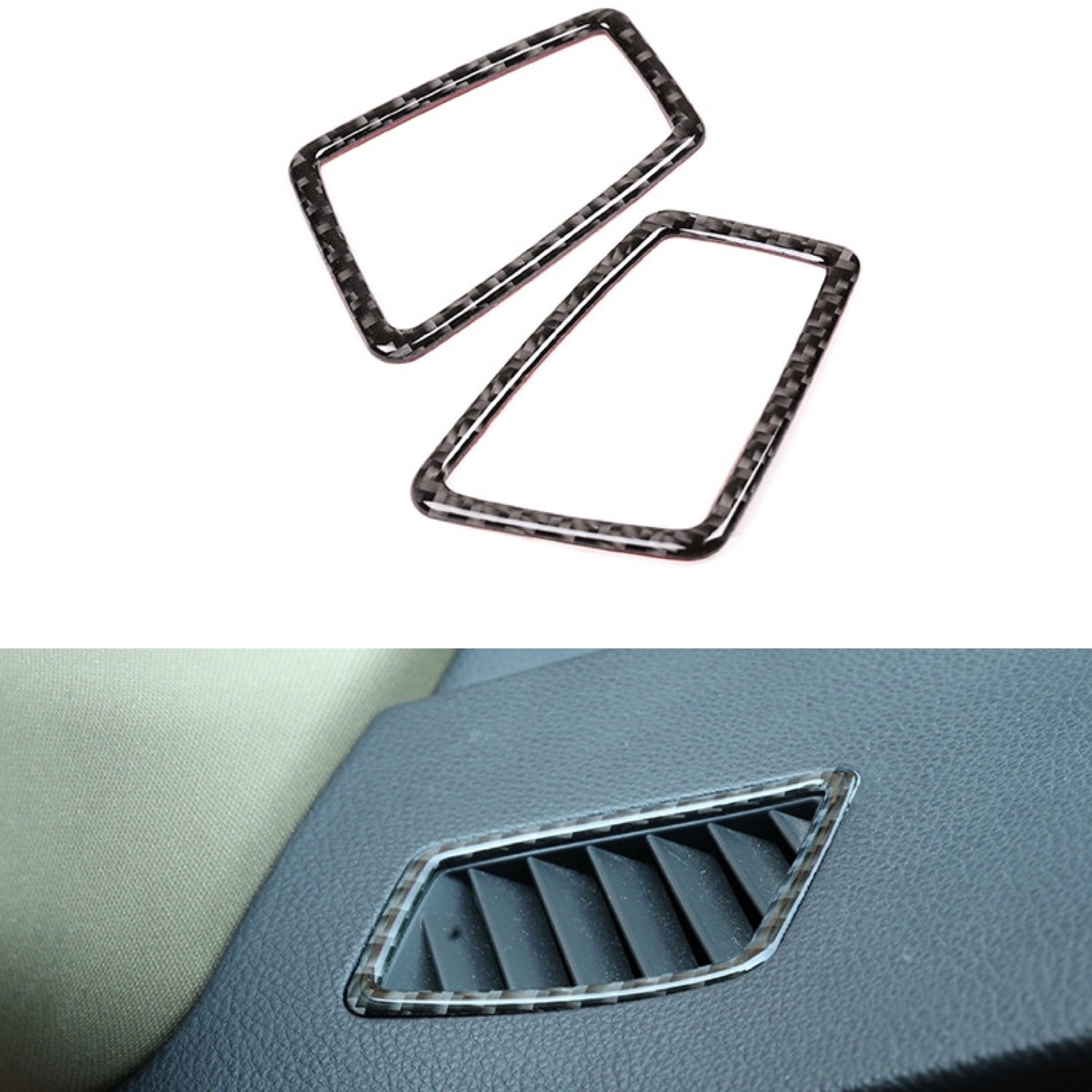 Carbon fiber side vent socket cover trim for BMW 3 Series E90 E92 2005-12