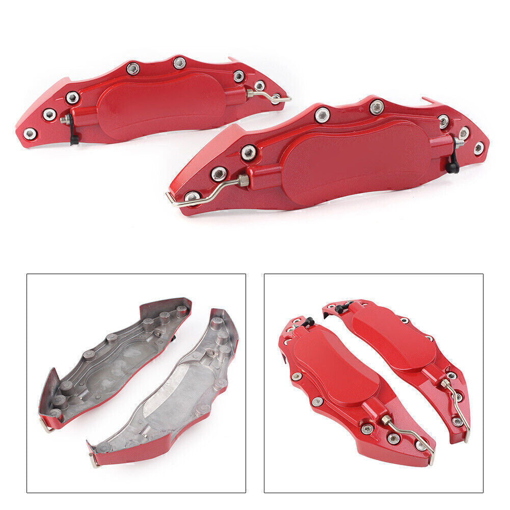 2x Car 3D Metal Brake Caliper Covers Universal Front & Rear Large colorful Q