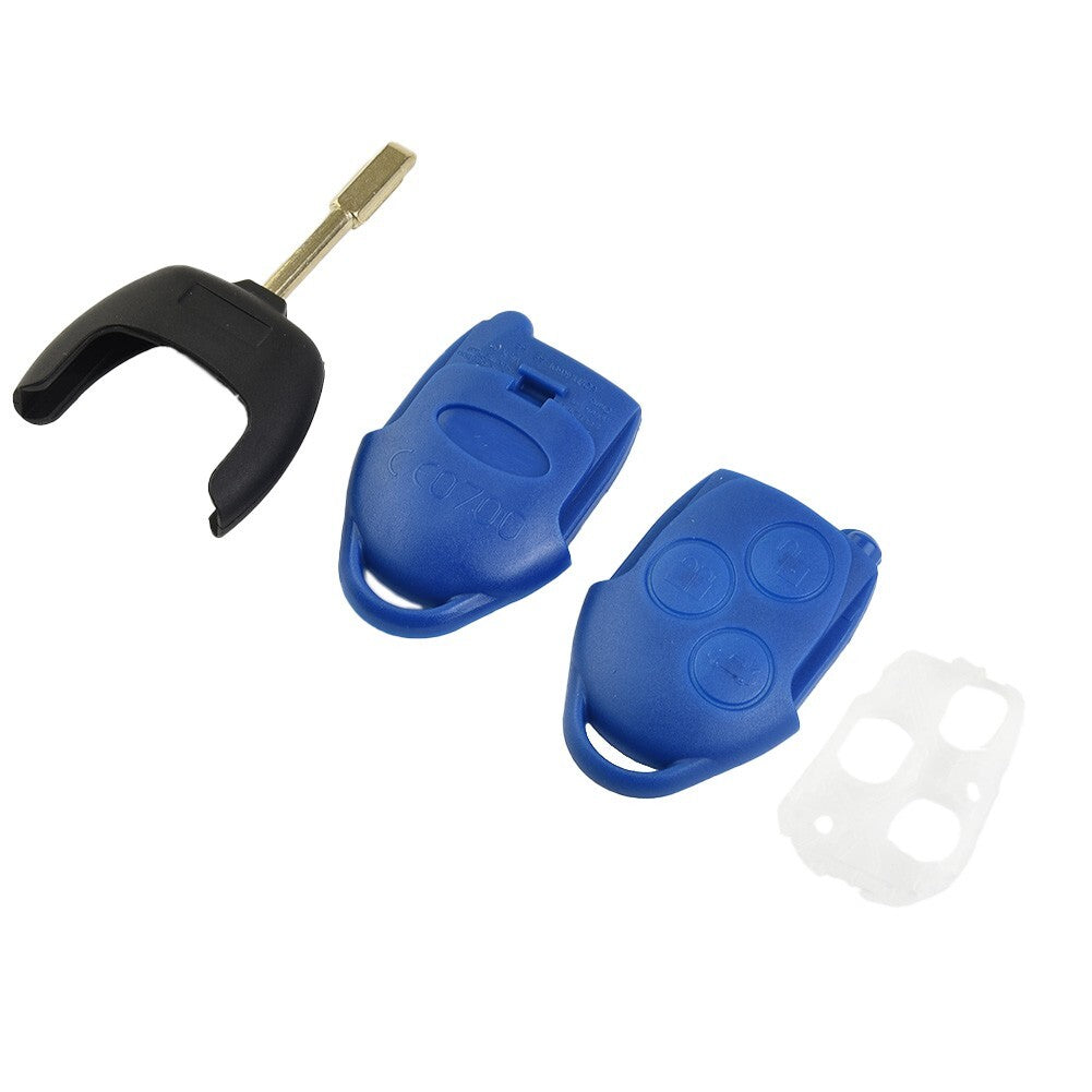 Key fob protective case with 3 buttons, blue remote control for Ford Transit MK7 2006 - 2014