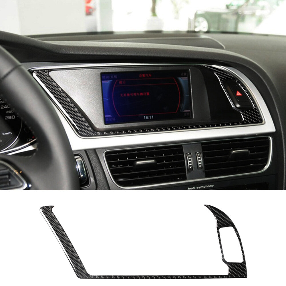 Soft Carbon Fiber Outer GPS for Navigator Panel Trim Fit for Audi A4 B8 A5 2009-2016