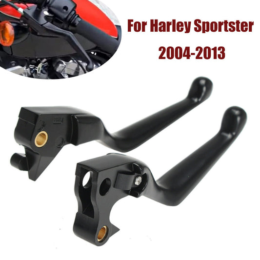 Black handlebar brake and clutch levers for Harley Sportster XL883 xl1200 2004-2013 n