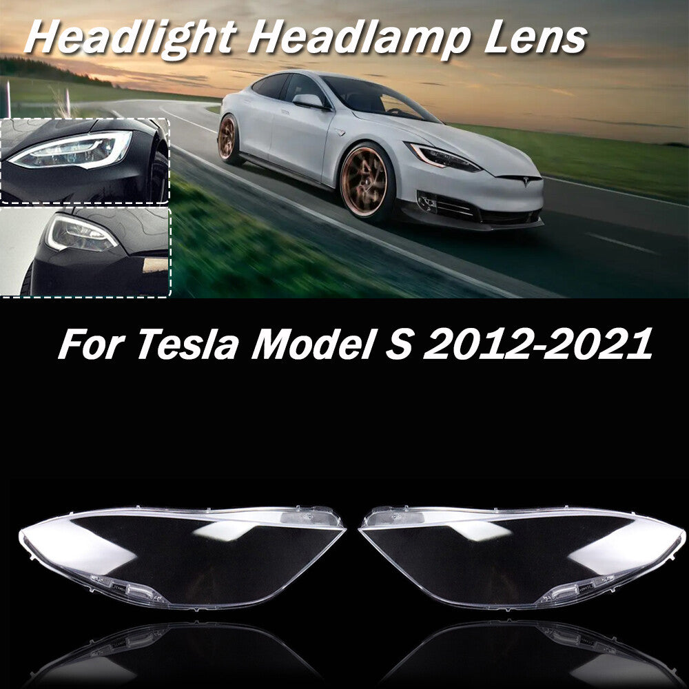 Transparent headlight cover with lens cap for Tesla for Model S 2012-2021 (Right/Left)
