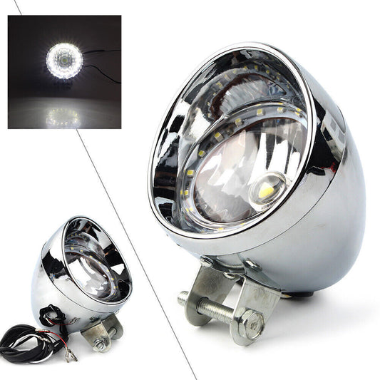 Fit for Honda VTX 1800 Chrome Retro Motorcycle LED Front Headlight Spot Lamp Q