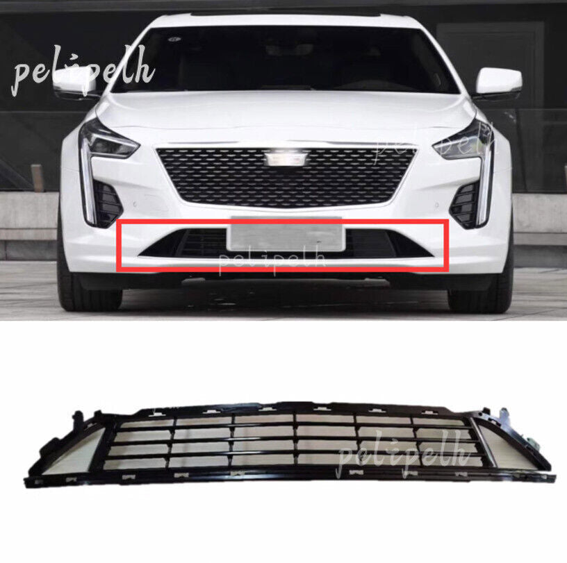 Front Bumper Lower Vent Grille Mesh Cover for Cadillac CT6 2019-2020 Black Trim