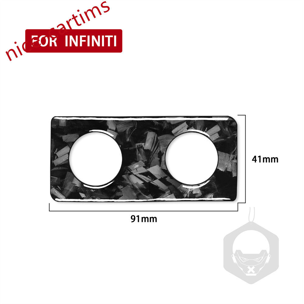 Forged Carbon Fiber Inner for Seat Heated Button Trim for Infiniti G37 Sedan 2007-09