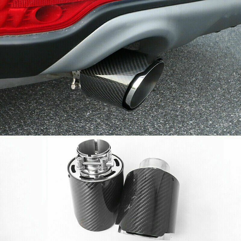 for Honda CRV CR-V 2017-2022 Carbon Fiber 2P Rear Tail Exhaust Muffler Tip Pipes