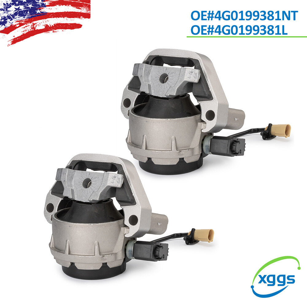 Two new left and right front engine mounts for Audi for A6 A7 3.0L 4G0199381L 4G0199381NT