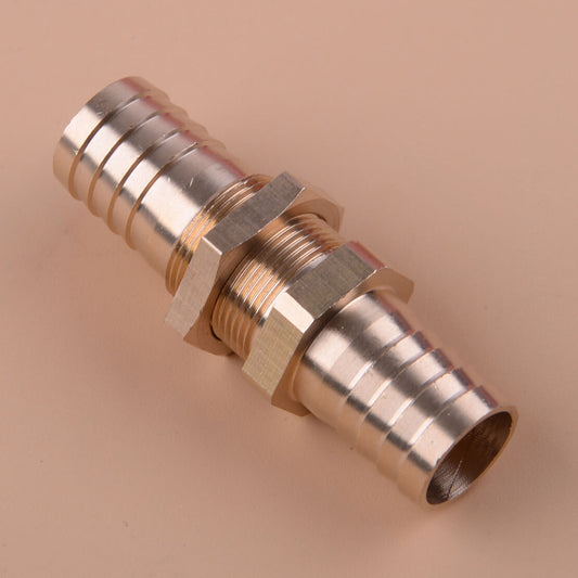 2pcs 5/8 16mm Brass Bulkhead Fitting Barb Hose Tube Connector v