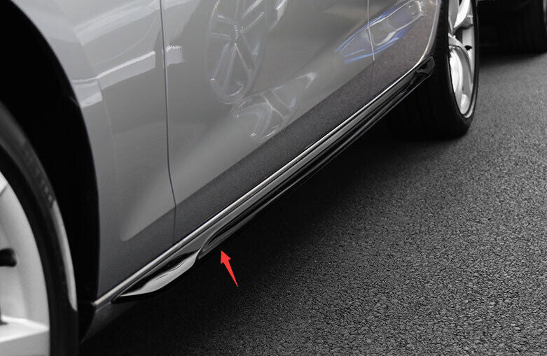 for Audi A4 B9 2020-2021 Black Steel Side Door Body Guard Molding Cover Trim 4