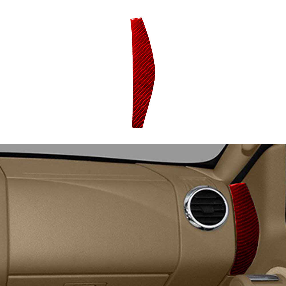 2Pcs Carbon Fiber Rear Door Decorative Strips Cover Trim for Suzuki Grand Vitara v