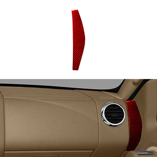 2Pcs Carbon Fiber Rear Door Decorative Strips Cover Trim for Suzuki Grand Vitara v