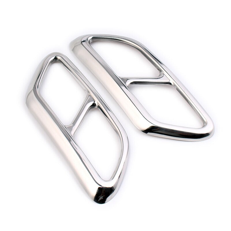 Dual exhaust muffler end cap trim for Volvo 2016-2020 S90 V90 S60 (pointed-end) Q