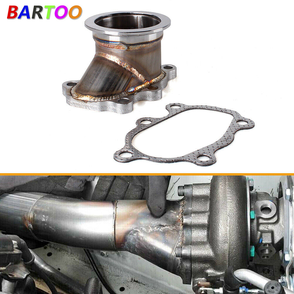 Turbo Down GT25 GT28 T25 T28 5 Bolt Flange to 2.5 Inch 63mm V band Adapter Q