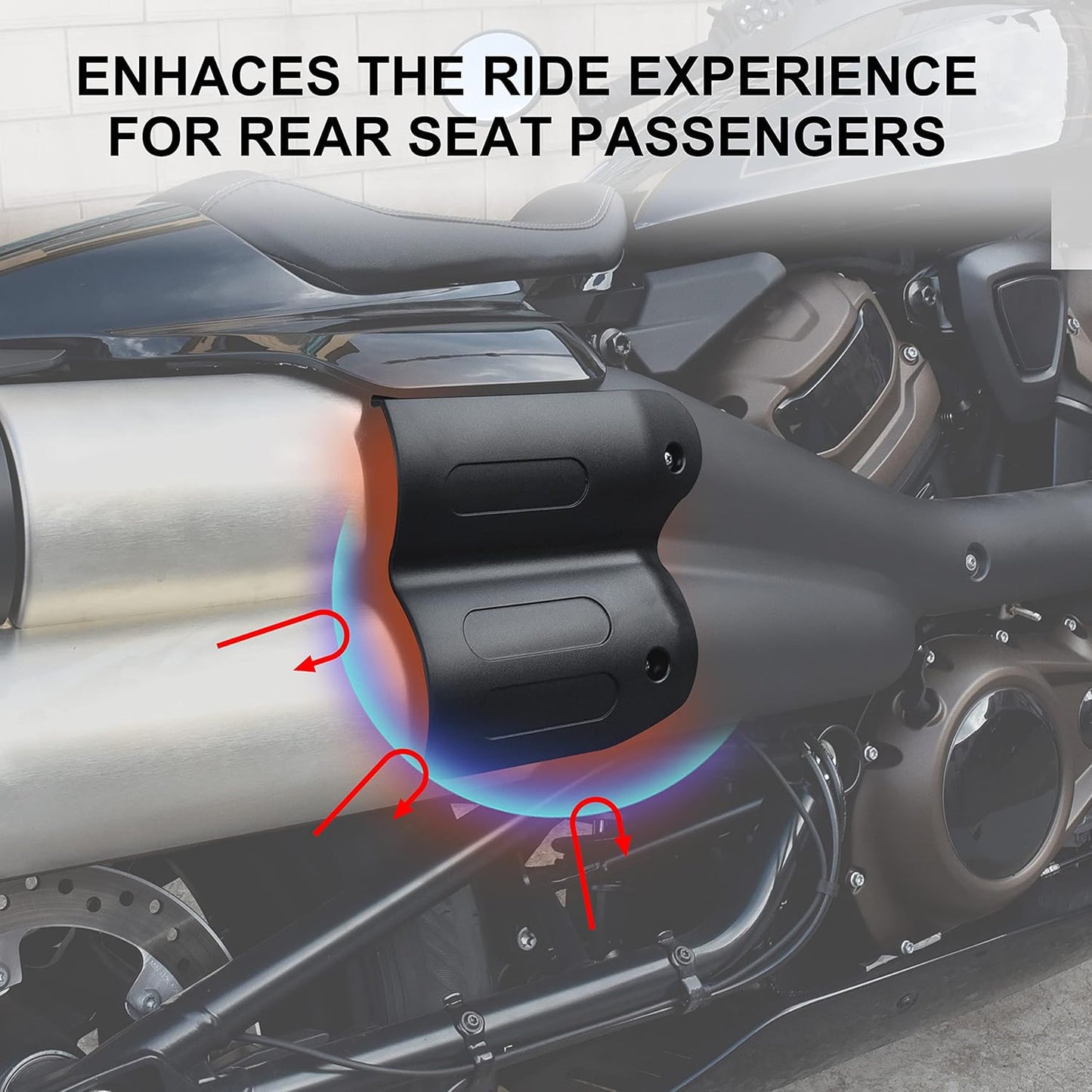 Motorcycle exhaust heat shield for Harley Sportster S RH1250S 2021-2024