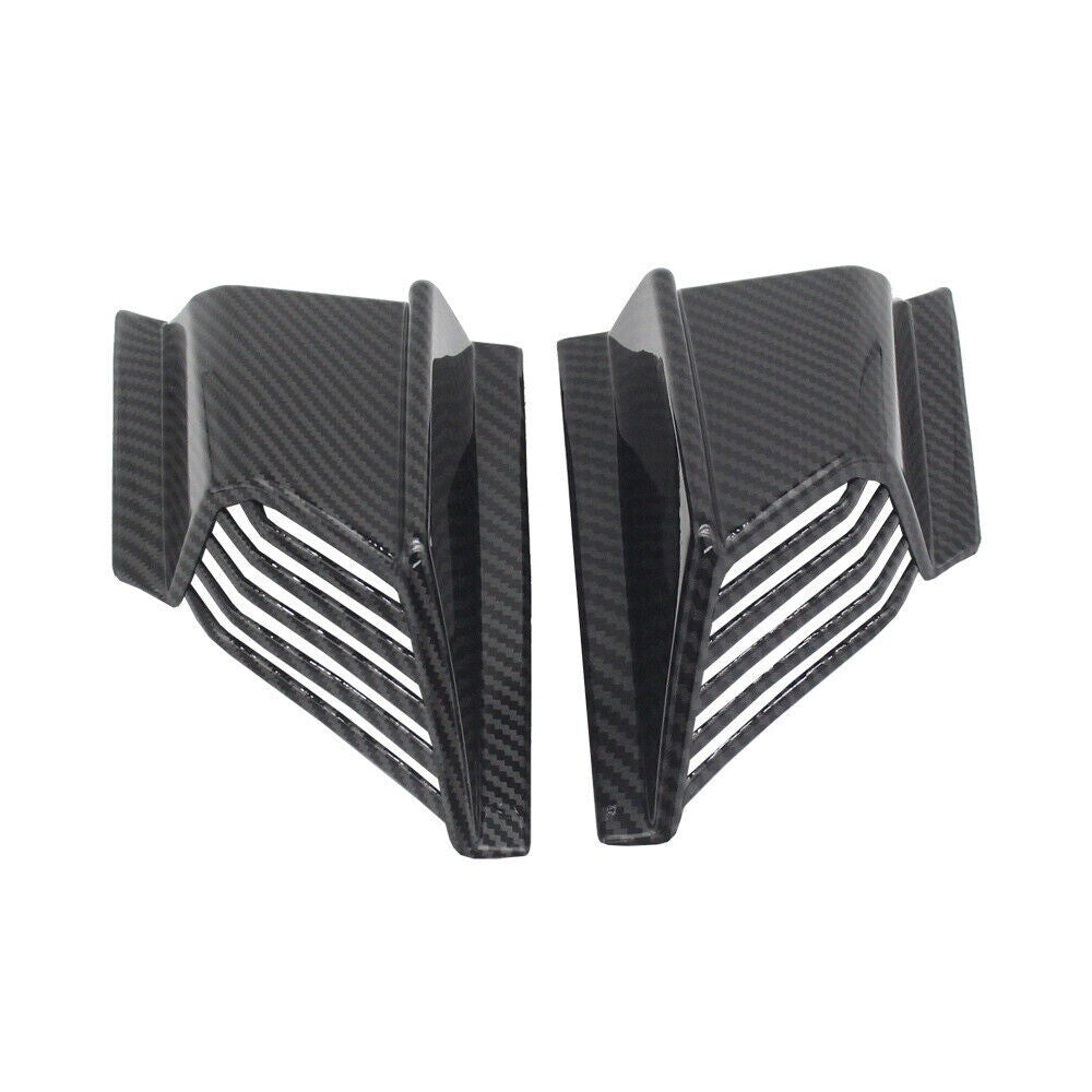 2x Motorcycle Winglet Side Wing Fairing Spoiler Carbon Fiber Look Replacement n
