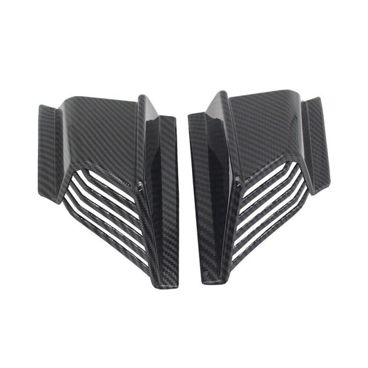 2x Motorcycle Winglet Side Wing Fairing Spoiler Carbon Fiber Look Replacement n