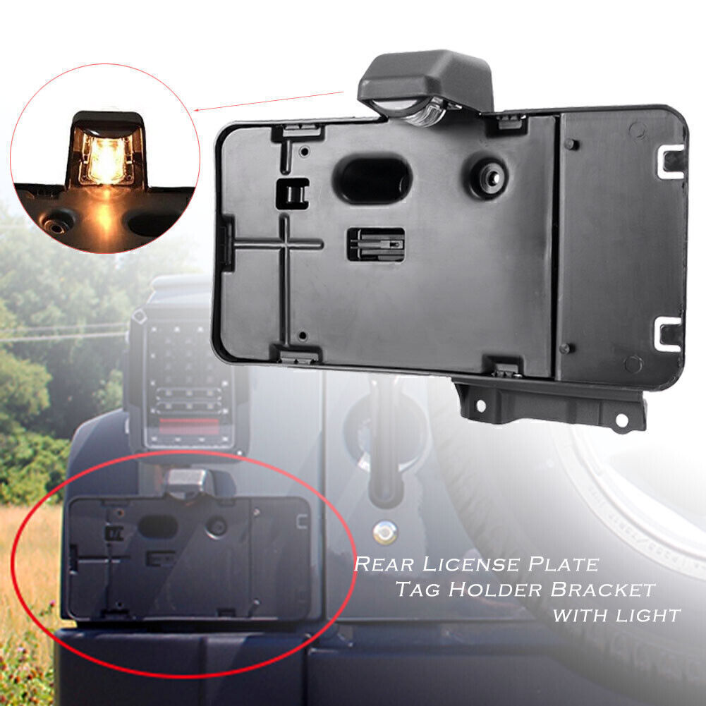 Rear License Plate Mounting Holder Bracket Light for Jeep for Wrangler JK 2007-2017