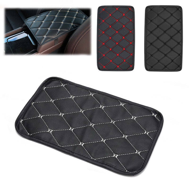 Universal Car Armrest Cushion Cover Center Console Box Pad PU Leather Protector