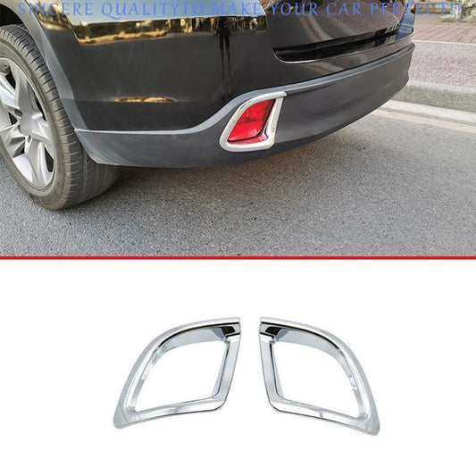 Rear Fog Light Lamp Frame Trims 2pcs for Toyota Highlander 2014-2019 Chrome ABS