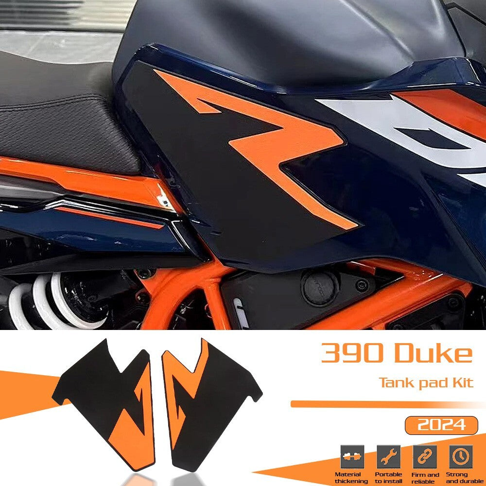 Motorcycle Rubber Anti-Slip Fuel Tank Pad Sticker Knee Pads For 390 Duke 2024