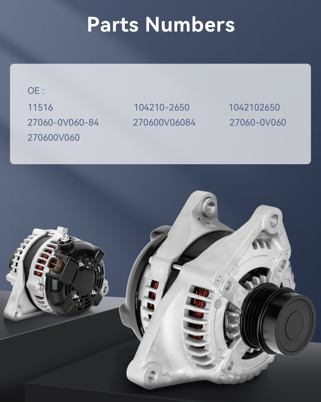 CW Alternator 100A for 2010 2011 for Toyota for Camry Base LE SE XLE Sedan 2.5L 11516
