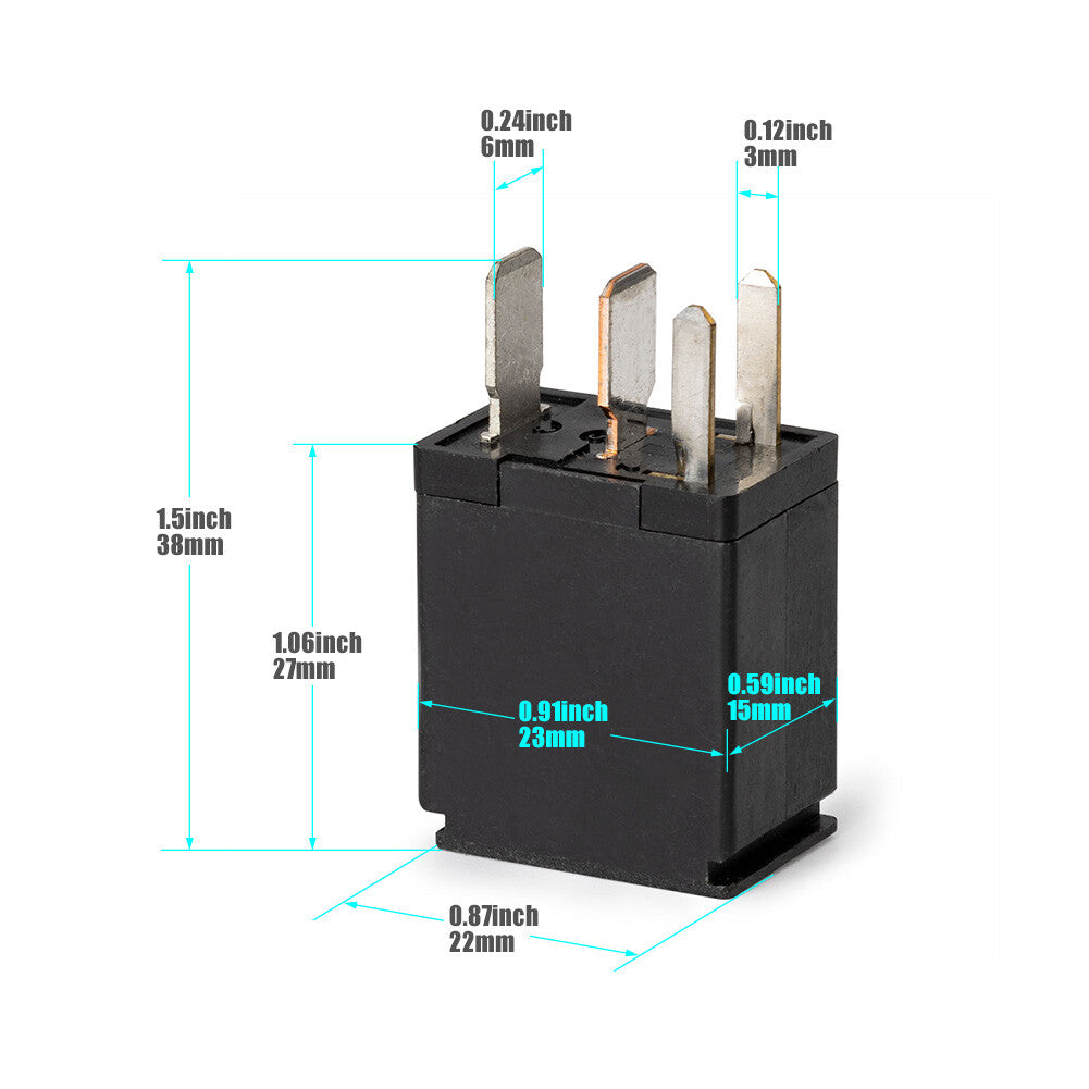 1X 4-PIN 8T2T-14B192-AA Relay, Black Multifunction Relay for Fusion F150 F-250