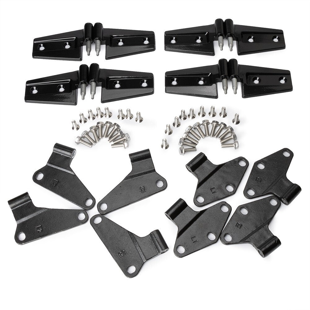16Pcs Body Door Hinge Set Powder Coat Replacement For 2007-2018 for Jeep for Wrangler JK Q