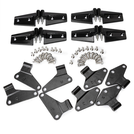 16Pcs Body Door Hinge Set Powder Coat Replacement For 2007-2018 for Jeep for Wrangler JK Q