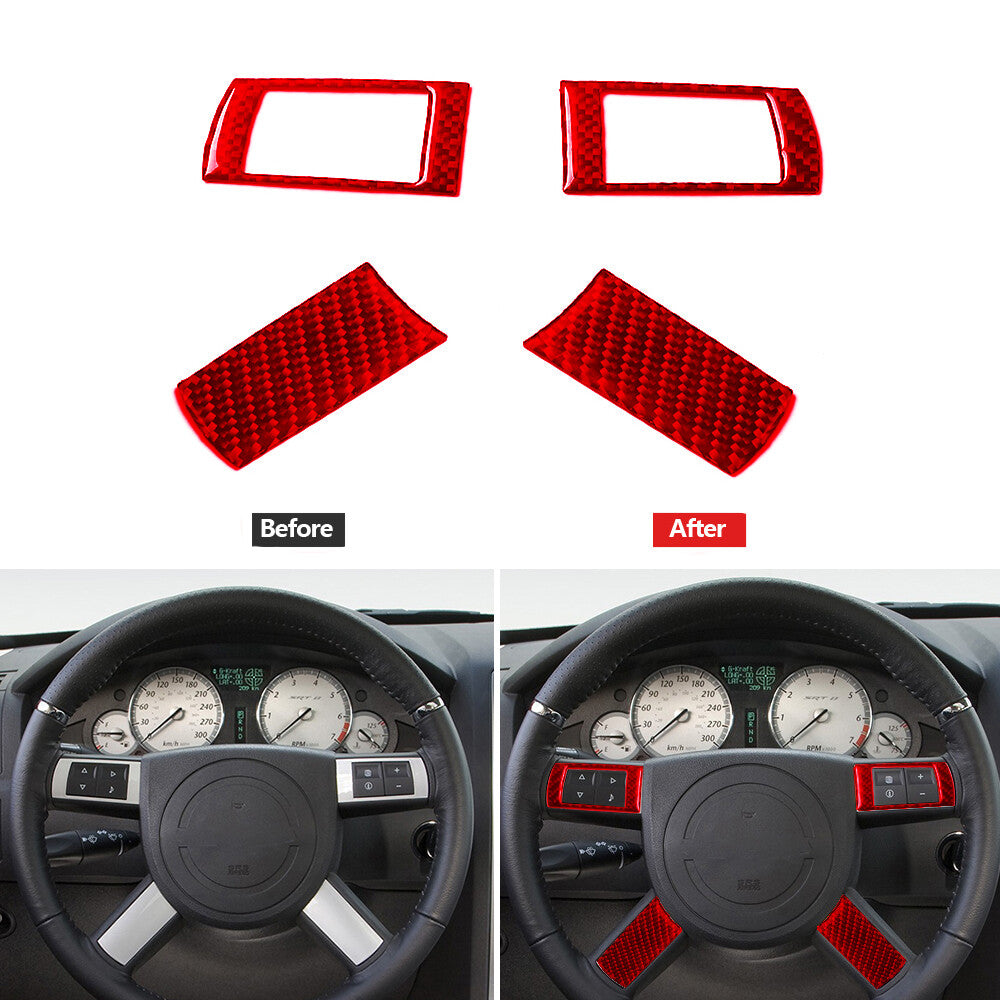 Red Carbon Fiber Interior Glove Box Handle Trim for Lexus RX330 350 2004-2009 v
