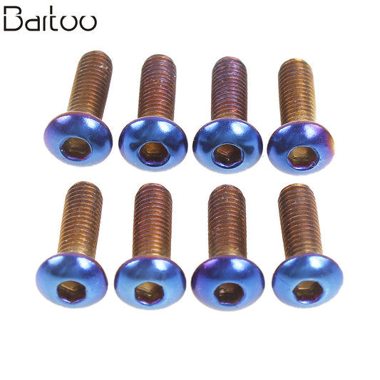 Roast Blue 8PCS Racing Car Steering Wheel Screw Kit M5x0.8 Bolts Round Head