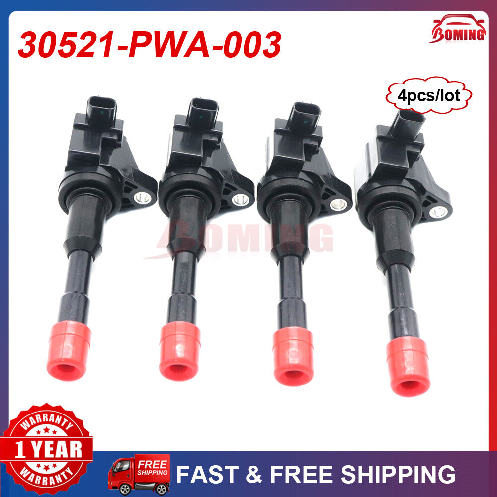 4x New Rear Ignition Coil 30521-PWA-003 for Honda City for Civic UF374 CM11-108