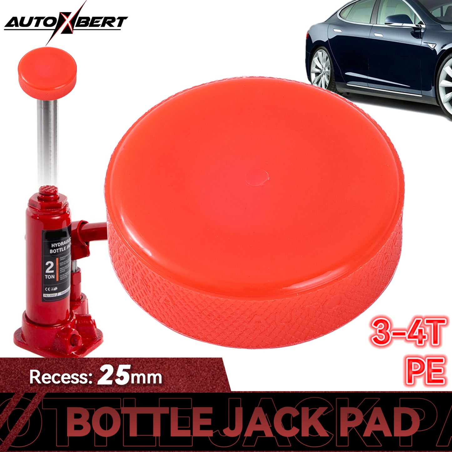 Polyethylene Jack Pad Lift Car Damage Protection For Most 3 - 4 Ton Bottle Jacks