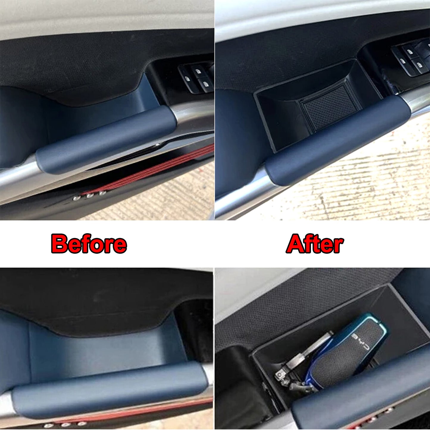 for BYD Atto 3 2022-2024 Car Interior Front & Rear Side Door Armrest Storage Box Q