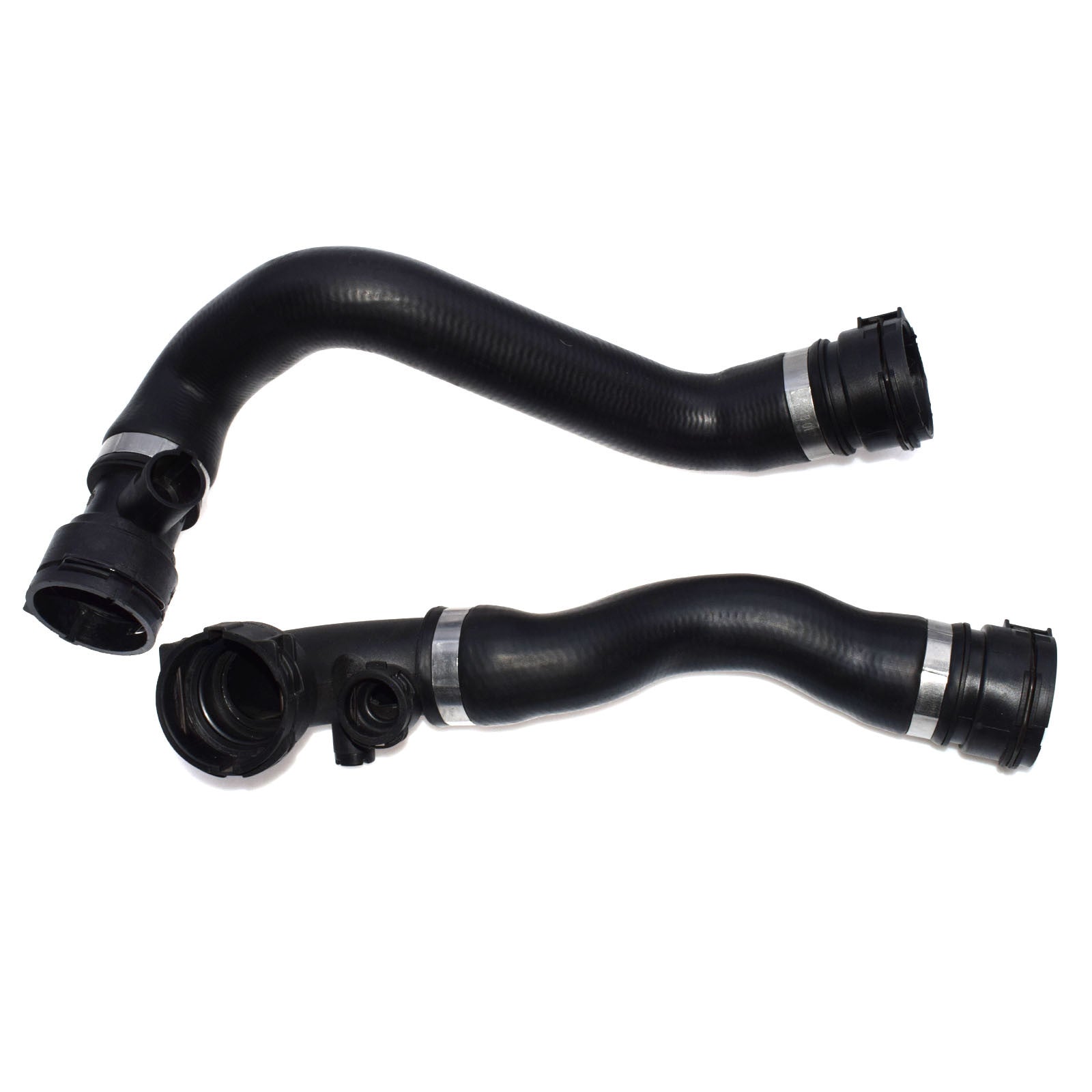 2pcs Upper and Lower Radiator Coolant Hose for E46 E90 323i 325i 17127510952- n