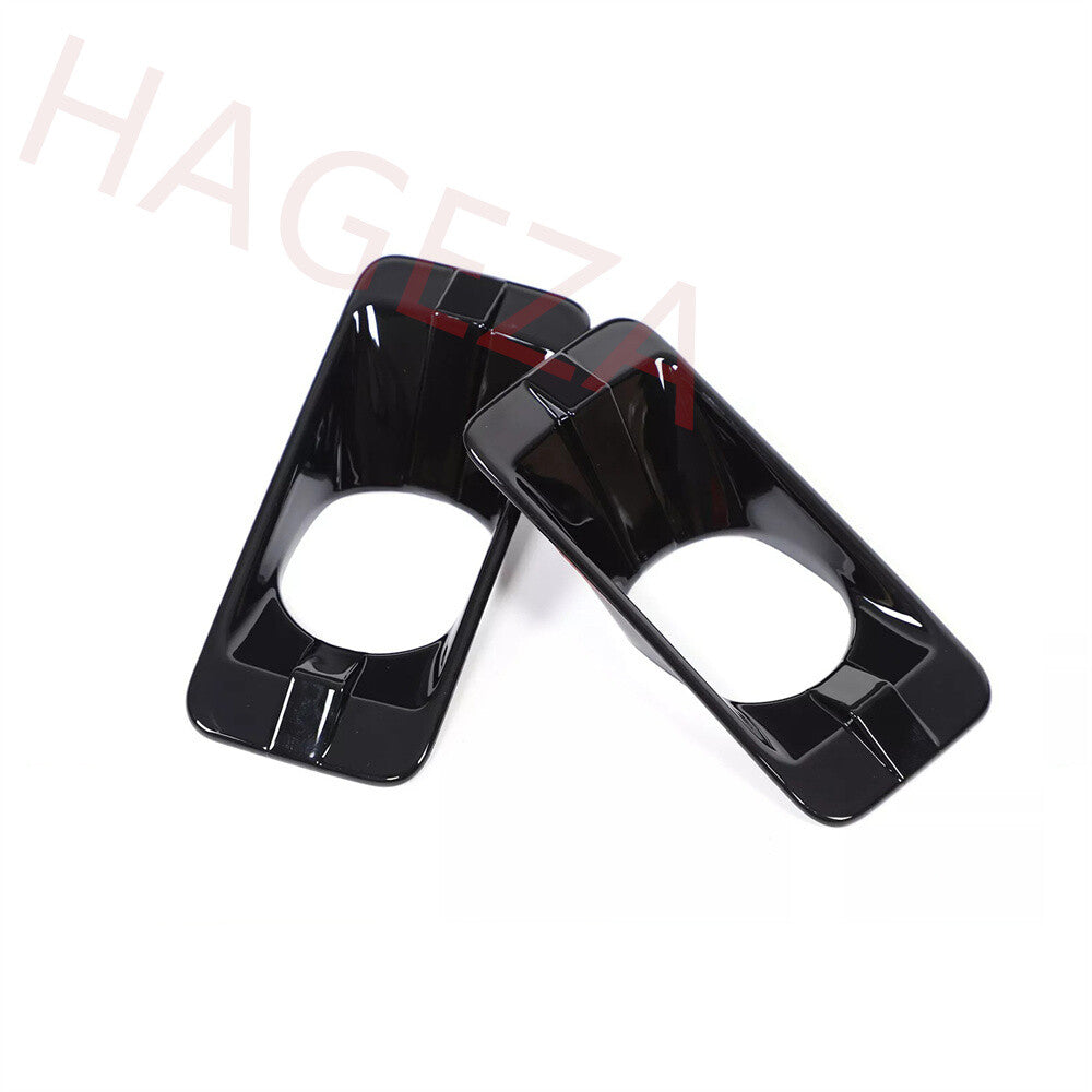 Gloss Black ABS Front Fog Light Lamp Cover For Toyot@ for Land Cruiser LC250 2024-25