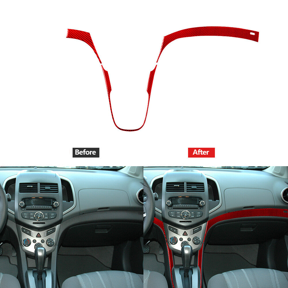 3Pcs Carbon Fiber Overhead Control Panel Trim Cover for Camry 2007-2011 v
