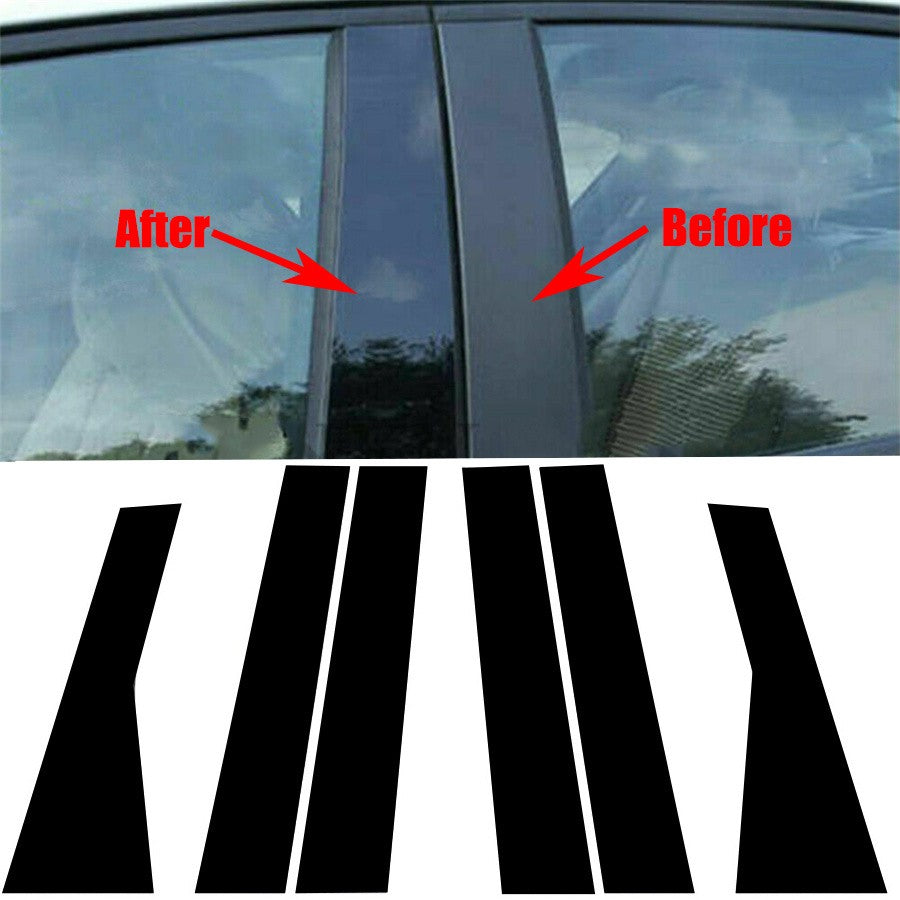 6x Pillar Post Door Window Molding Cover Trim for Jeep for Grand Cherokee 2011-2021